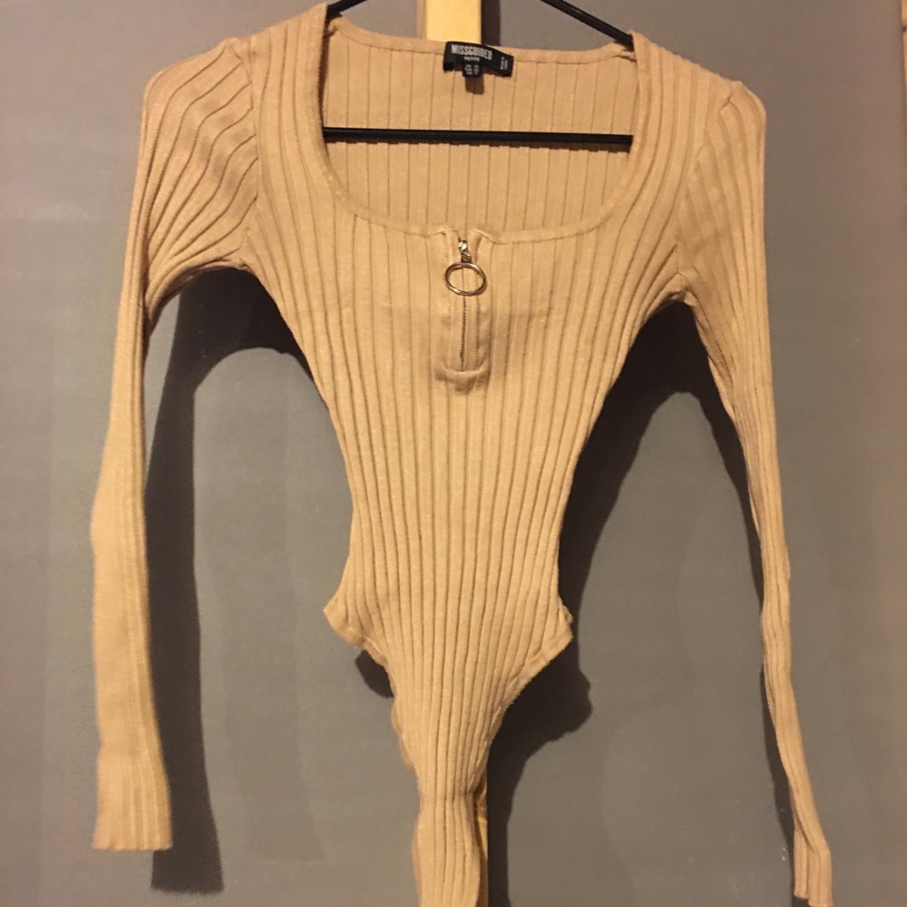 MISSGUIDED Tan Bodysuit